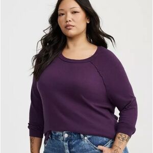 Torrid Rich Purple Long Sleeve Top